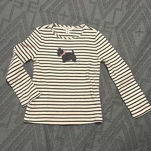 Brooks Brother striped Scottie dog long sleeve shirt, XS